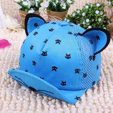 Load image into Gallery viewer, Modern fashion Cute Baby Caps Cute Ear For Baby Girl/Boy Beach Sun Hats Children with Adjustable Snapback Hat For Kids