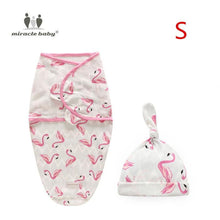 Load image into Gallery viewer, Baby Swaddle Blanket With Cap Swaddle Wrap Swaddling bag Baby Sleeping Bag