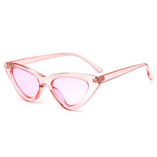 Load image into Gallery viewer, Elegant Cute Retro Cat Eye Sunglasses For Women With Small Black White Triangle Vintage Ladies Sunglasses and UV400 Protection