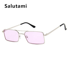 Load image into Gallery viewer, Luxury Famous Retro Modern Square Unisex Men and Women‘s Sunglasses With Alloy Metal Small Frame With Clear Double Bridge Men's Sunglasses