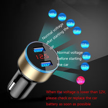 Load image into Gallery viewer, 3.1A Dual USB Car Charger With LED Display Universal Mobile Phone Car-Charger Useful Gadgets For Drivers