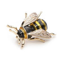 Load image into Gallery viewer, Wuli&Baby Enamel Bumblebee Brooches Men Women's Alloy Yellow Bee Insect Brooch Christmas Gift Broche Banquet Pins