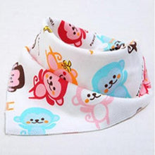 将图片加载到图库查看器,Cute Breathable Bibs Baby Feeding Cartoon Printing Super Absorbent Triangle Scarf Bib Cotton For Newborn Infant Girls And Boys