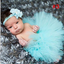 将图片加载到图库查看器,Luxury Modern Elegant Baby Girl Tulle Tutu Skirt and Flower Headband Set Newborn Dress With Big Bow And With Headband