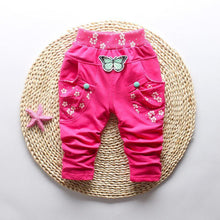 将图片加载到图库查看器,New Spring 100% cotton High-quality Cute Butterfly Embroidery Pattern Baby Girls Pants For 0-3 year Baby Girl