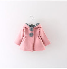 Load image into Gallery viewer, Newborn Girls Coat Autumn Spring Jacket Rabbit long Ear Hoodies Cotton Outerwear Children Clothes