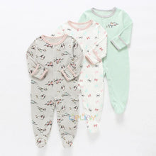 将图片加载到图库查看器,3pcs Set Baby Romper Newborn Sleep suit Flower Baby Rompers Infant Baby Clothes Long Sleeve Newborn Jumpsuits Pajamas for Kids