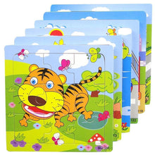 将图片加载到图库查看器,1 Pcs Animal Wooden Puzzles For Children In Wooden 3D Mosaic Puzzles Kids Educational Toys Design For Baby Birthday Gifts