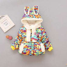 Load image into Gallery viewer, Luxury Newborn Children Plus Cute Hooded Cotton Jacket Infant Clothing for Baby Girls In Elegant Colorful Design For Winter