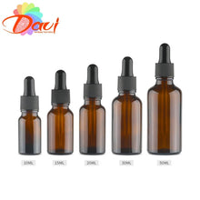 Load image into Gallery viewer, Empty Dropper Bottle Amber essential oil Glass Aromatherapy Liquid Brown 5-50ml Drop for massage Pipette Bottles Refillable