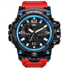 将图片加载到图库查看器,Popular Men Military Army Mens Watch With Led Digital Display Analog Automatic Watch for Men and Woman Sport watch