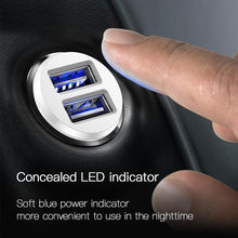 Load image into Gallery viewer, Dual Black USB Car Charger 3.1A Fast Car Charging Auto Charge Adapter Car-Chargers
