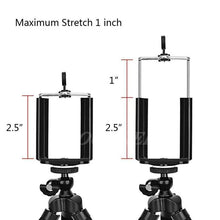 Load image into Gallery viewer, Flexible Sponge Mini Tripod With Bluetooth Remote Shutter Mini Camera Tripod Phone Holder Clip Stand