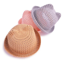 Load image into Gallery viewer, Modern Handmade Baby Hats For Children Bucket Cap Kids Toddler Sun Hat Hollow Mesh Caps Casual Beach Caps For Kids