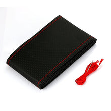 将图片加载到图库查看器,Braid On Steering Wheel Car Steering Wheel Cover With Needles and Thread Artificial leather Diameter 38cm Auto Car Accessories