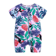 Load image into Gallery viewer, Summer Newborn Fashion Boy and Girls Printed Flower Short-sleeved Romper / jumpsuit For Kids