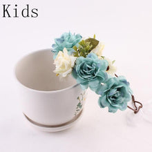 Load image into Gallery viewer, Modern Flower Headband Newborn Matching Flower Crown for Mother Kids Hair Band Accessories