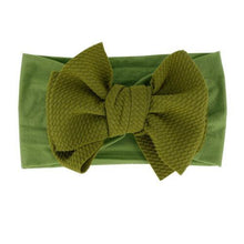 将图片加载到图库查看器,Baby Accessories Infant Baby Girl Cute Bow Headband Newborn Solid Headwear Headdress Nylon Elastic Hair Band Bow For Girls