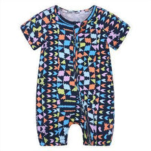 将图片加载到图库查看器,Modern Printed Newborn Baby Short Sleeved Cotton Jumpsuit Infant Cartoon Animal Costumes Clothing For Girls and Boys Kids