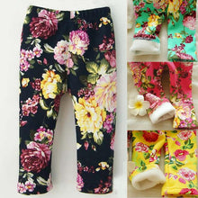 将图片加载到图库查看器,New Luxury Autmn Print Design For 0-2 Years Kids Winter Baby Girls Leggings Floral Print Casual Thick Pants for Kids clothing Cotton Warm Children's Trousers