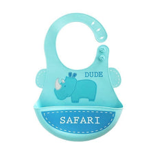 Load image into Gallery viewer, Bibs Waterproof Silicone Feeding Baby Saliva Towel Newborn Cartoon Aprons Baby Bibs Adjustable