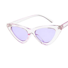 Load image into Gallery viewer, Elegant Cute Retro Cat Eye Sunglasses For Women With Small Black White Triangle Vintage Ladies Sunglasses and UV400 Protection
