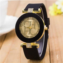 Load image into Gallery viewer, STEVVEX simple leather Casual Quartz Watch Women Crystal Silicone Watches Wrist Watch For Women and Girls Coffee