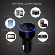 Load image into Gallery viewer, 3.1A Dual USB Car Charger With LED Display Universal Mobile Phone Car-Charger Useful Gadgets For Drivers