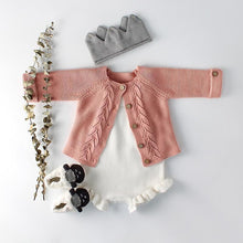 将图片加载到图库查看器,Modern Cotton Baby Girl Cardigan Clothes With knitted Outerwear & Coats for Infant Boys and Girls Romper Winter Jumpsuit