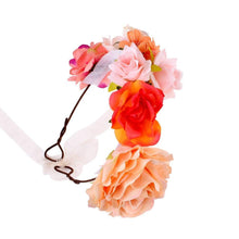 将图片加载到图库查看器,Luxury Handamde Mommy and Baby Flower Headband Large Flower Crown Mother Kids Flowers Headwear For Celebration