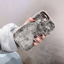 Load image into Gallery viewer, Fashion Lady Gift Case for iPhone 14 13 12 XS Max XR X 11 Pro Max SE Furry fluffy Warm Cover for iPhone 6 7 8 Plus Phone Case Fashion Fluffy Fur Protective Back Cover