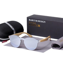 Load image into Gallery viewer, Luxury Sping Hinge Round Sunglasses Bamboo Wood Sunglasses For Men and Women Eyewear With UV400 Protection