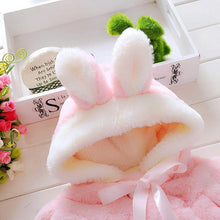 Load image into Gallery viewer, Luxury Mdern Warm Baby Girls Cute Winter Rabbit Hood Outwears Newborn Clothes For Girls In Modern Elegant Design