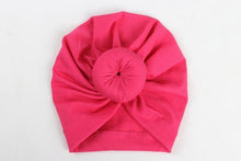 Load image into Gallery viewer, Newborn Toddler Baby Girl Turban Cotton Beanie Hat Warm Soft Cap Solid Knot Soft Wrap In Modern Style