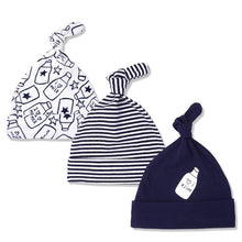 将图片加载到图库查看器,Printed Baby Hats & Caps For Newborn Baby Accessories In Elegant Modern Design Set Of 3PCS For Baby Kids