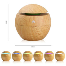 Load image into Gallery viewer, USB Aroma Humidifier Essential Oil Diffuser Ultrasonic Cool Mist Air Purifier 7 Color Change LED Night Light