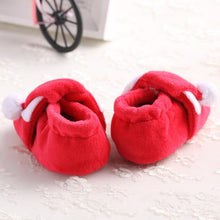 将图片加载到图库查看器,Unisex Baby Shoes Baby Boys Girls Winter Warm Santa Claus First Walkers Cute Christmas Baby Boots
