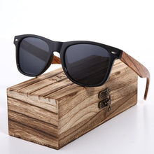 将图片加载到图库查看器,Luxury Handmade Polarized Handmade Bamboo Wood Universal Sunglasses In Zebra Wood Style Vintage Wooden Frame Male Driving Sun Glasses Shades Gafas With Box and UV400Protection