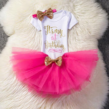 Load image into Gallery viewer, Modern Birthday Outfit Ensemble One Year Little Girl Dress Clothing Baby Child Summer Clothes With Unicorn Dress Design For Girls