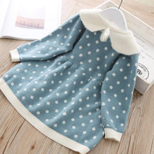 Load image into Gallery viewer, New Baby Winter Knitted Clothes Infant Toddler Tops Shirts For Baby Girls Retro Dress Design