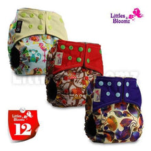 将图片加载到图库查看器,Modern Luxury Printed Washable Real Cloth Pocket Nappy,3 nappies/diapers Set For Girls and Boys Baby In Elegant Style
