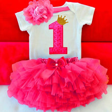 将图片加载到图库查看器,Baby First Birthday Outfits Tutu Tulle for 1 Year Party Fluffy Pink Communion Toddler Christening Gown Dresses For Girls
