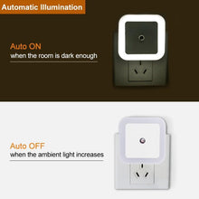 Load image into Gallery viewer, STEVVEX LED Night Light Mini Light Sensor Control EU US Plug Nightlight Lamp For Children Kids Living Room Bedroom Lighting