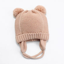 Load image into Gallery viewer, Modern Elegant Baby Knitted Pompom Cap Thick Warm Winter Ear Warm Kids Hat For Boys and Girls For Winter Cap