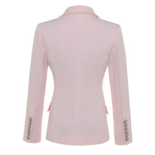 Load image into Gallery viewer, HIGH QUALITY New Fashion 2022 Baroque Designer Blazer Jacket Women's Silver Lion Buttons Double Breasted Blazer Outerwear