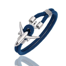 Load image into Gallery viewer, Airport Fashion Men Women Airplane Anchor Bracelets Charm Rope Chain Paracord Aviation Life Jewelry Design