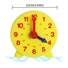 将图片加载到图库查看器,Montessori Student Learning Clock Time Teacher Gear Clock 4 Inch 12/24 Hour Plastic Mini Geared Clock, Learning Clock Classroom Kit, Clock for Kids Learning to Tell Time, Yellow Practice Clock for Kids, Teaching Clock, School Supplies