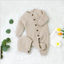 将图片加载到图库查看器,Handmade Girls Romper Knitted Newborn Baby Clothes Romper With Hat Infant Toddler Jumpsuit For Boys And Girls Warm Jumpsuit For Winter