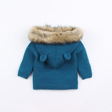 Load image into Gallery viewer, Modern Winter Warm Knit Cardigan Long Sleeve Hooded Sweaters for Newborn Infant Jacket And Coat Combination Clotes