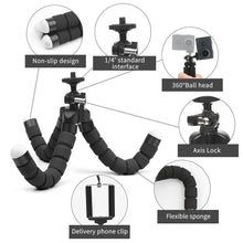 Load image into Gallery viewer, Flexible Mini Tripod For Mobile Phone Portable Bright Colors Smartphone Adjustable Tripod For Camera Phone Gadgets